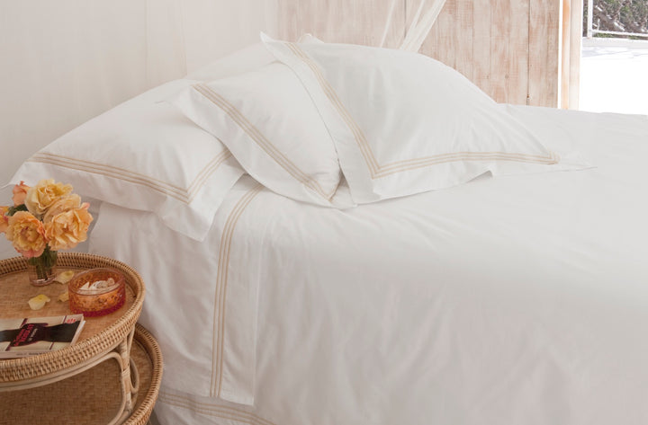 Standard Pillowcase Set White & Platinum Elba - DEIA Living - Pillow Case