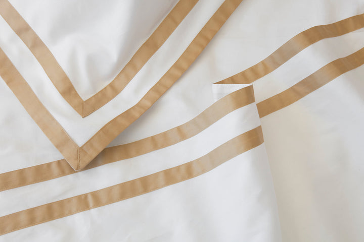 Tailored Standard Pillowcase Set White & Honey Formentera - DEIA Living - Pillow Case