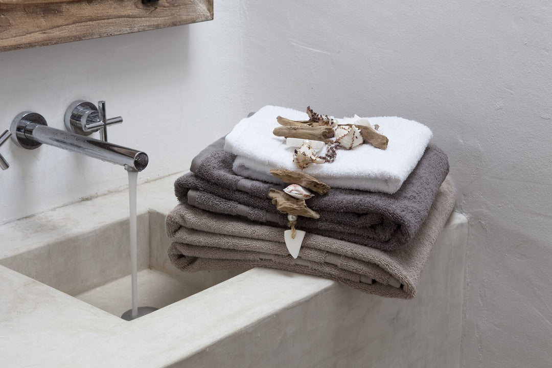 Extra absorbent Luxury Bath Towels White Grey and Beige 
