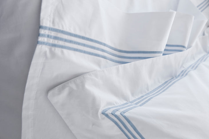 Standard Pillowcase Set White & Sky Elba - DEIA Living - Pillow Case