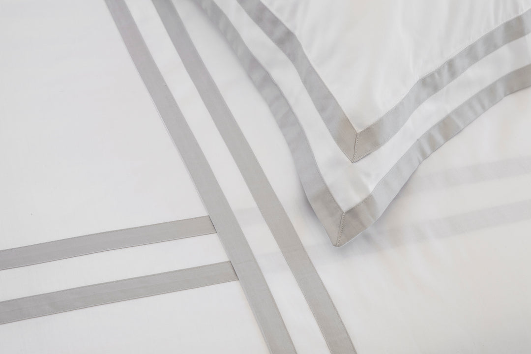 Standard Pillowcase Set White & Ash Formentera - DEIA Living - Pillow Case