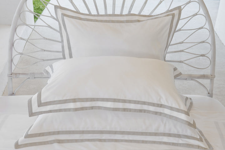 Tailored King Pillowcase White & Ash Formentera - DEIA Living - Pillow Case