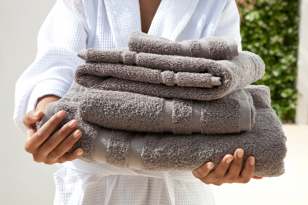 Bath Sheet Cassis Pearl Grey - DEIA Living - Bath Towel