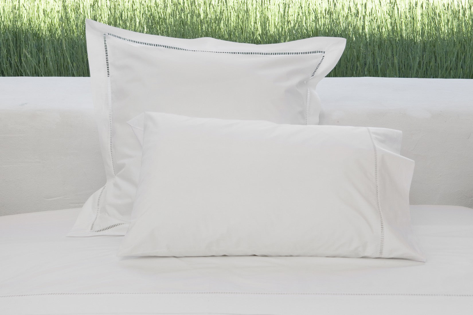 Tailored Euro Pillowcase White Saria