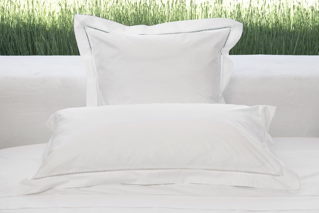 Tailored Euro Pillowcase White Saria - DEIA Living - Pillow Case