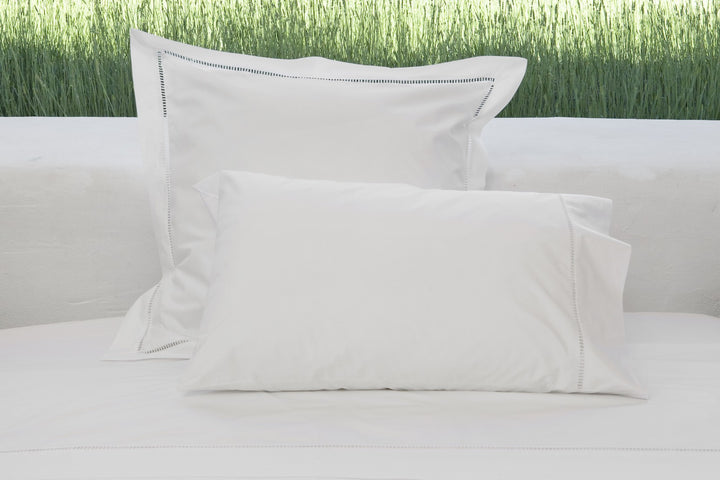 Tailored Standard Pillowcase White Saria - DEIA Living - Pillow Case