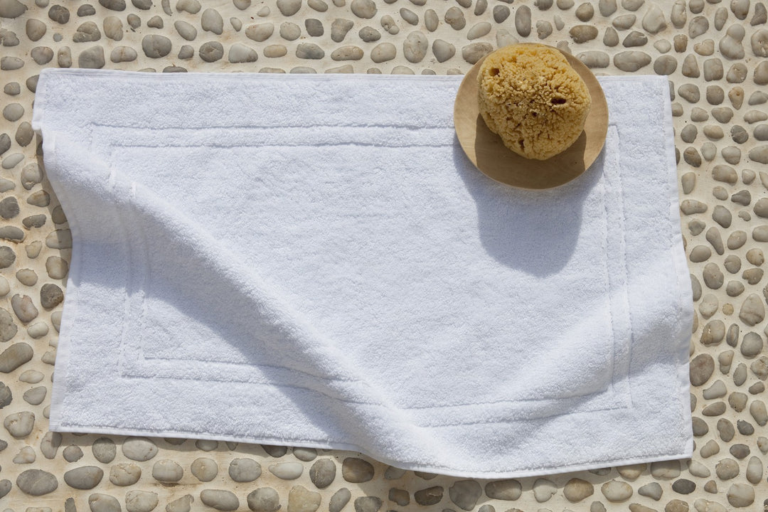 Luxury cotton Bath Mat White by DEIA Living